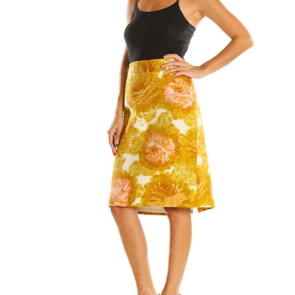 Talbots
Yellow Floral Print Retro Pencil Skirt Size 10